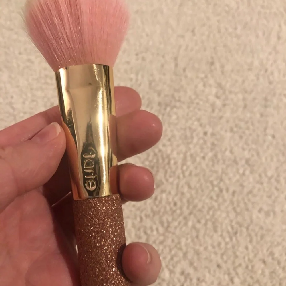 Tarte Glitter Handle Makeup Brush with Pink Bristles